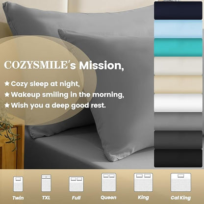 King Sheet Set - 4 Piece Silky Ultra Soft Breathable Bed Sheet Set, Hotel - Image 7