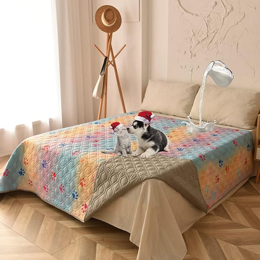 100% Waterproof Dog Bed Cover 52x82 inch Reversible Changing Pad Reusable by Topthumbs