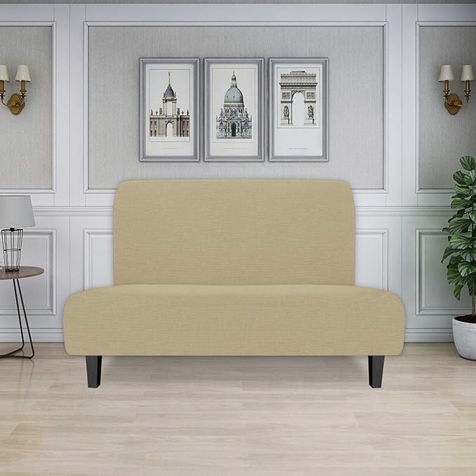 Easy-Going Stretch Futon Slipcover Armless Futon Bed Cover Furniture Protector - Image 2