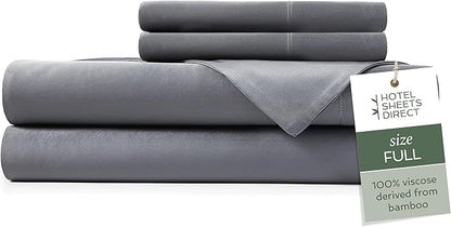 Hotel Sheets Direct 4 Piece Bed Sheet Set Full Size, 100% Viscose Derived from by HOTELSHEETSDIRECT