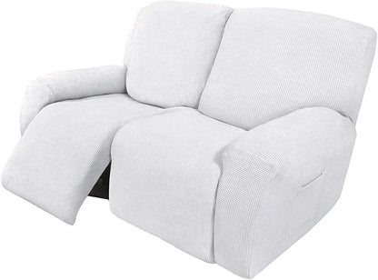 Easy-Going 6 Pieces Recliner Loveseat Stretch Sofa Slipcover Sofa Cover by Easy-Going