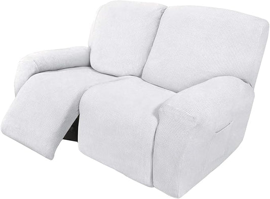 Easy-Going 6 Pieces Recliner Loveseat Stretch Sofa Slipcover Sofa Cover by Easy-Going