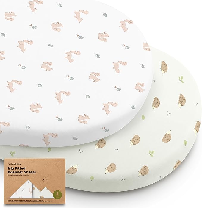2-Pack Baby Bassinet Sheets Girl, Boy by KeaBabies