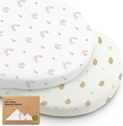 2-Pack Baby Bassinet Sheets Girl, Boy by KeaBabies