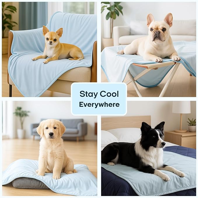 Zonli Premium Cooling Blanket for Dogs-Lightweight Fluffy Pet Throw & Bed Cover - Image 6