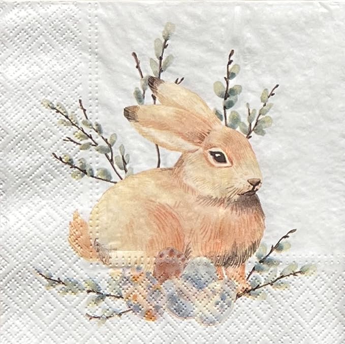 AM Decor Easter Luncheon Paper Napkins 20-Count Dinner Paper Napkins 13" x 13" - Image 2