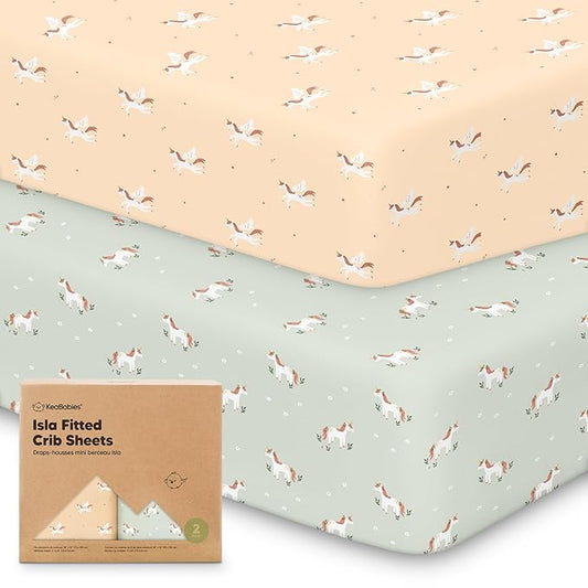 KeaBabies 2-Pack Baby Crib Sheets by KeaBabies