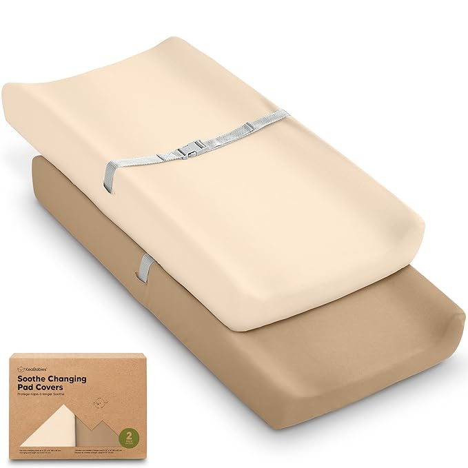 2-Pack Organic Changing Pad Covers by KeaBabies