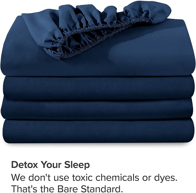 Bare Home 2-Pack Fitted Bottom Sheets Split King - Image 7