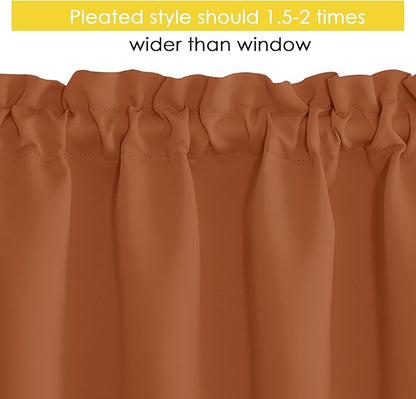 NICETOWN 4 Panels Burnt Orange Valance - Image 3