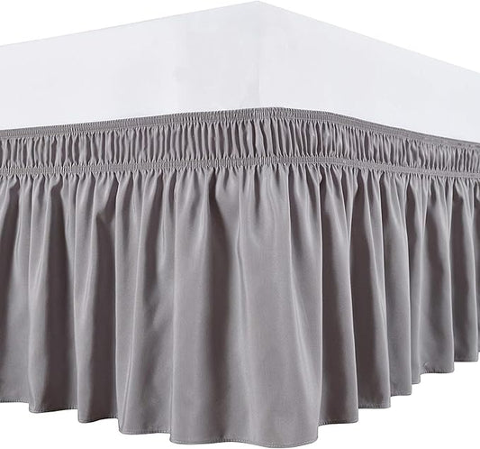 Silver Wrap Around Bed Skirts by Unknown