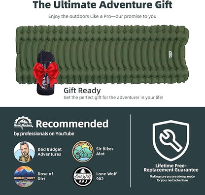 Gear Doctors® Ether 17.5oz Ultralight Camping Sleeping Pad – Backpacking Air - Image 9