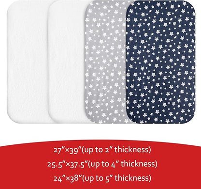 Pack and Play Sheets & Waterproof Terry Pack N Play Mattress Protector Pad - Image 7