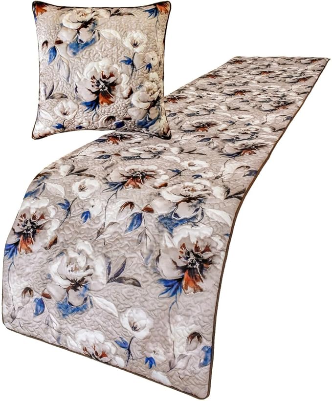 The HomeCentric King/Queen/Twin Ivory Luxury Twin 53"x18" Bed Runner Without - Image 2