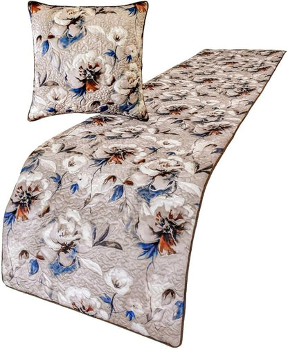 The HomeCentric King/Queen/Twin Ivory Decorative CA King 86"x18" Bed Runner - Image 2