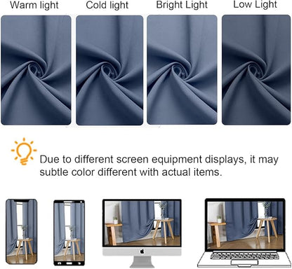 Gwine Denim Blue Blackout Curtains - Image 6