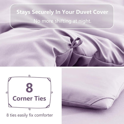 himeet full size comforter sets, 3 pieces with, side view