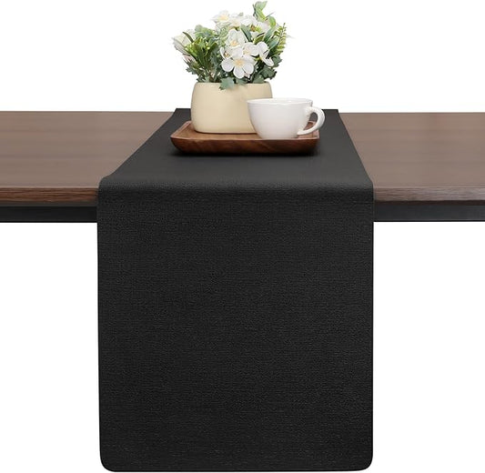 Table Runners 72 Inches Long, Dual-Sided Faux Leather Farmhouse Table Runner by Chitomars
