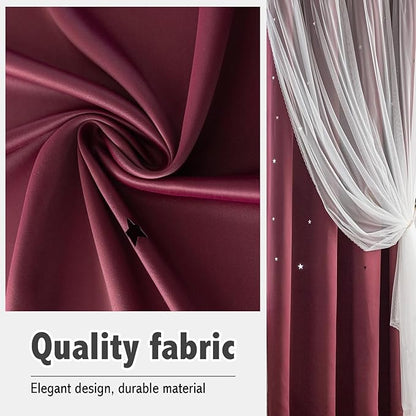 indistar Star Cutout Kids Window Blackout Curtains - Image 8