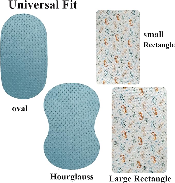 Dot Bassinet Sheet Set 2 Pack Stretch Fitted Cradle Sheets, Ultra Soft - Image 7