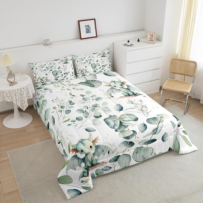 Erosebridal Boys Magic Animal Twin Bedding Sets Cute Dragon Comforter Set - Image 4