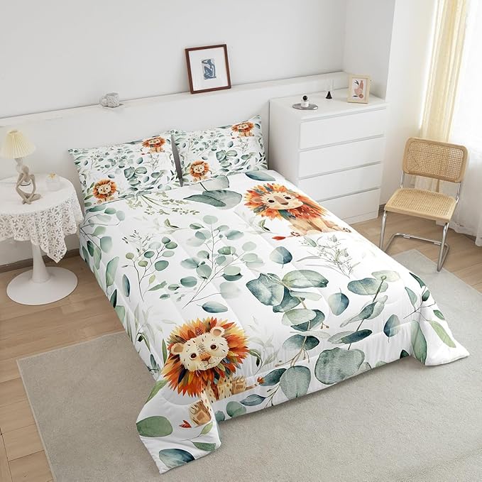 Erosebridal Cute Lion Queen Bedding Sets - Image 4