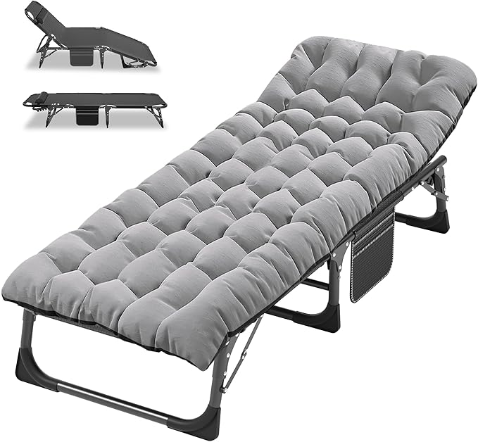ABORON Camping Cot for Adult 28" Extra Wide, Heavy-Duty 1200D Oxford Cot for by ABORON
