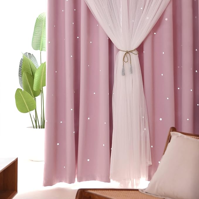 Kinryb Princess Curtains for Girls Bedroom - Image 5