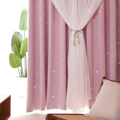Kinryb Princess Curtains for Girls Bedroom - Image 3