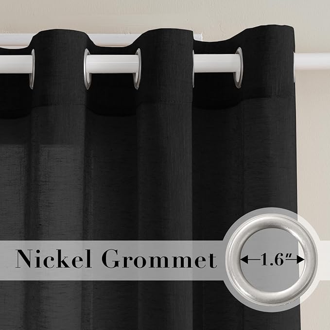 H.VERSAILTEX Linen Curtains Natural Blended Curtain Panels - Image 2