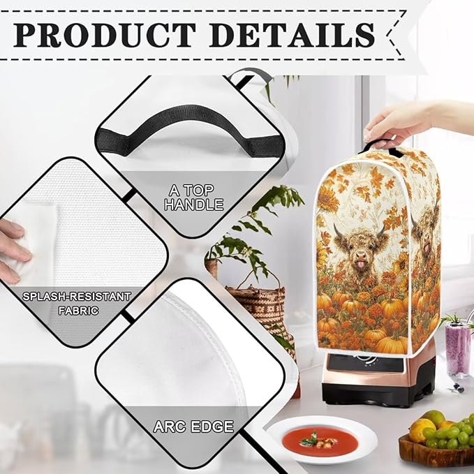 Highland Cow Blender Cover Dust Cover - Image 3