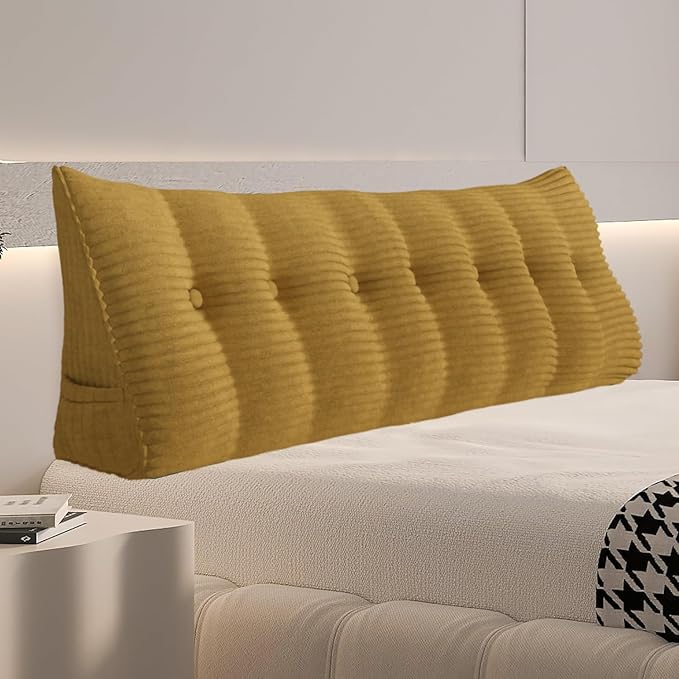 Daneey Headboard Pillow King, Triangular Wedge Headboard Pillow by Daneey