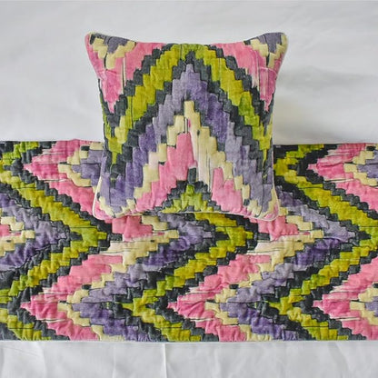 The HomeCentric King/Queen/Twin Pink & Purple Decorative Queen 74"x18" Bed - Image 2