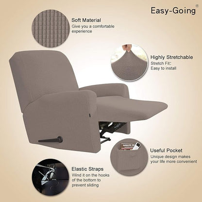 Easy-Going Recliner Stretch Sofa Slipcover Sofa Cover 4-Pieces Furniture - Image 3