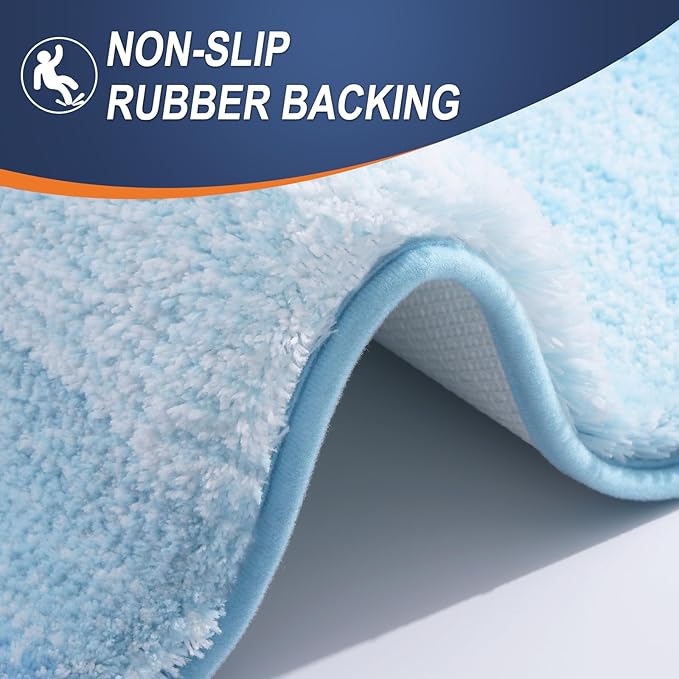 OLANLY Bathroom Rugs Mat 24x16, Extra Soft Absorbent Microfiber Bath Rugs - Image 4
