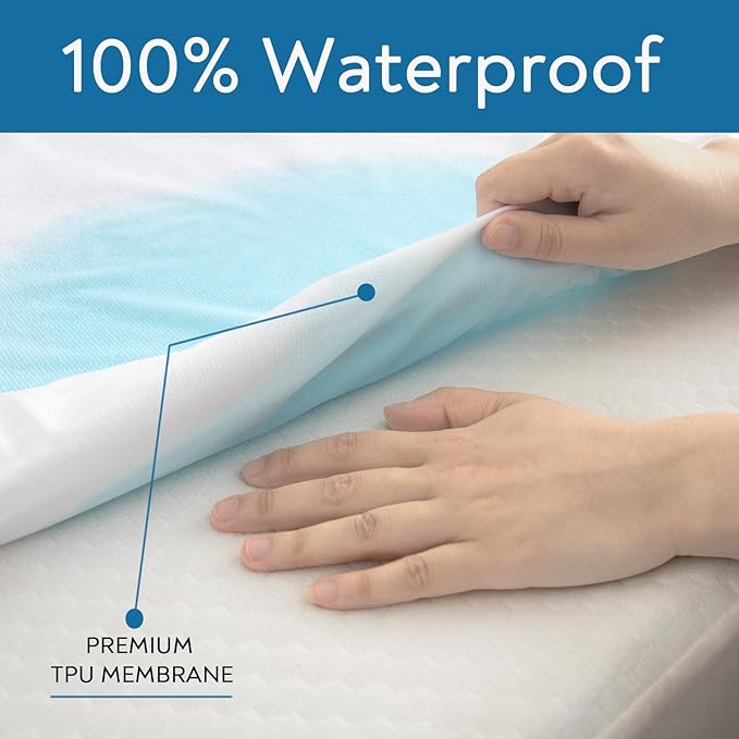 10 Pack Mattress Protector Twin Waterproof Mattress Topper Pad Cover Bed Sheets - Image 3
