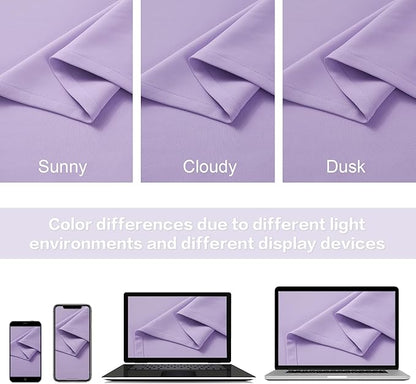 DUALIFE Lavender Curtains Room Darkening，Rod Pocket and Back Tab Thermal - Image 5