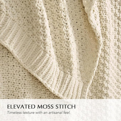 EVERGRACEHOME Chunky Chenille Knit Throw Blanket - Image 2