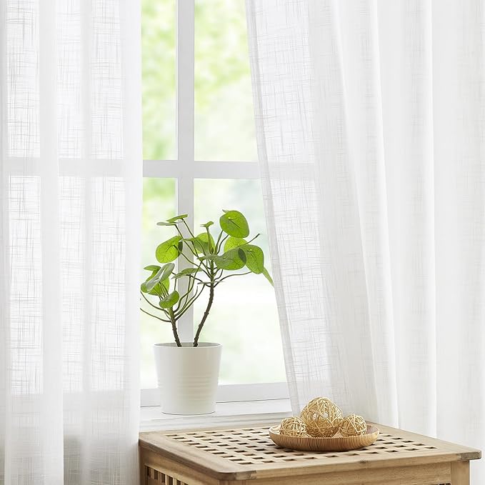 Treatmentex White Sheer Curtains - Image 9