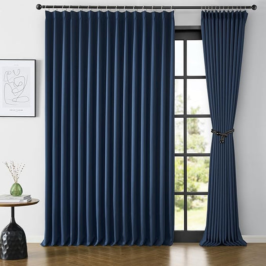 KEQIAOSUOCAI Extra Wide Patio Sliding Door Curtains 95 Inces Long 2 Panels by KEQIAOSUOCAI