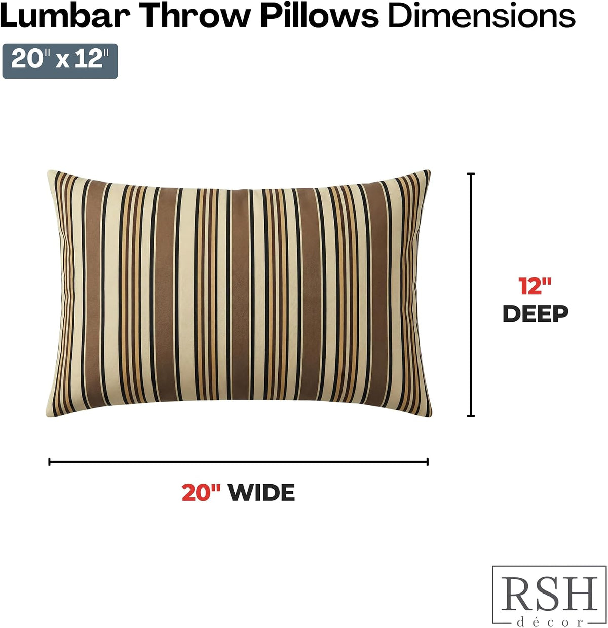 rsh decor: designer select sunbrella lumbar throw pillows, close-up detail