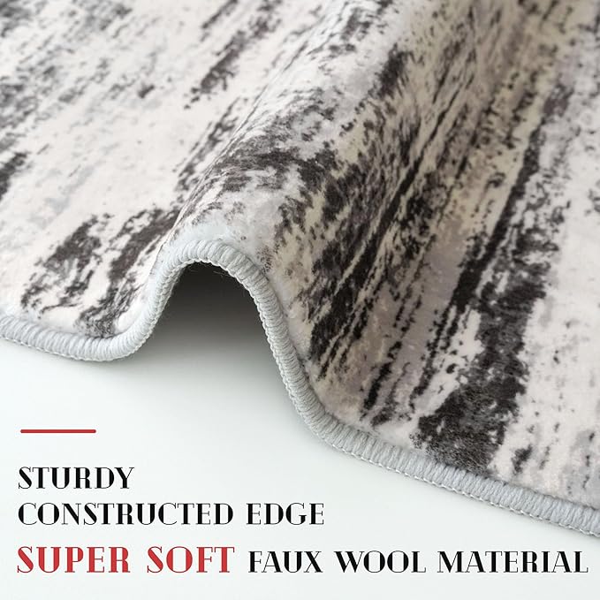 Modern Abstract Entryway Rug Indoor 2x3 Washable Rug Non-Slip Soft Small Area - Image 5