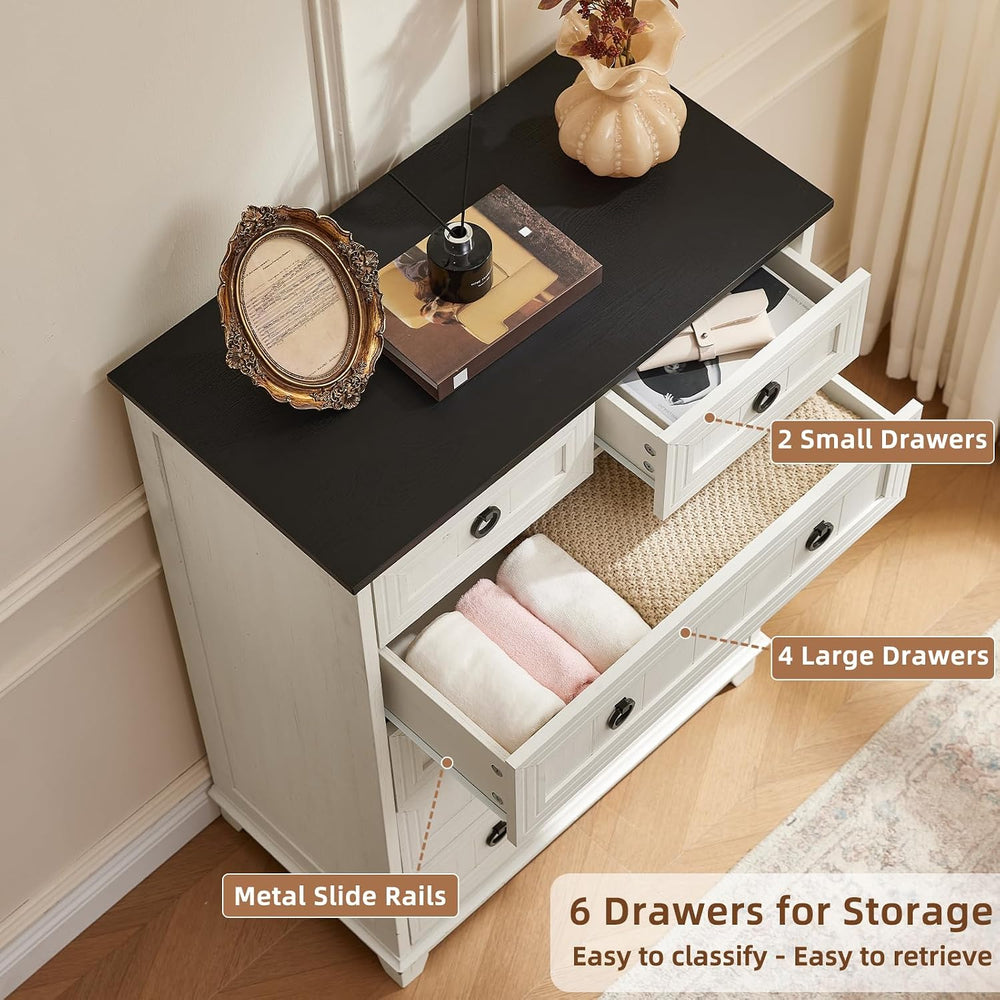 Joaxswe Farmhouse 3-Piece Bedroom Dresser Set, White