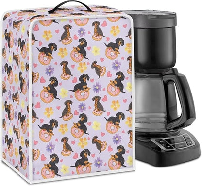 Mumeson Cute Dachshund Coffee Maker Cover, Dust Resistant Washable Covers by Mumeson