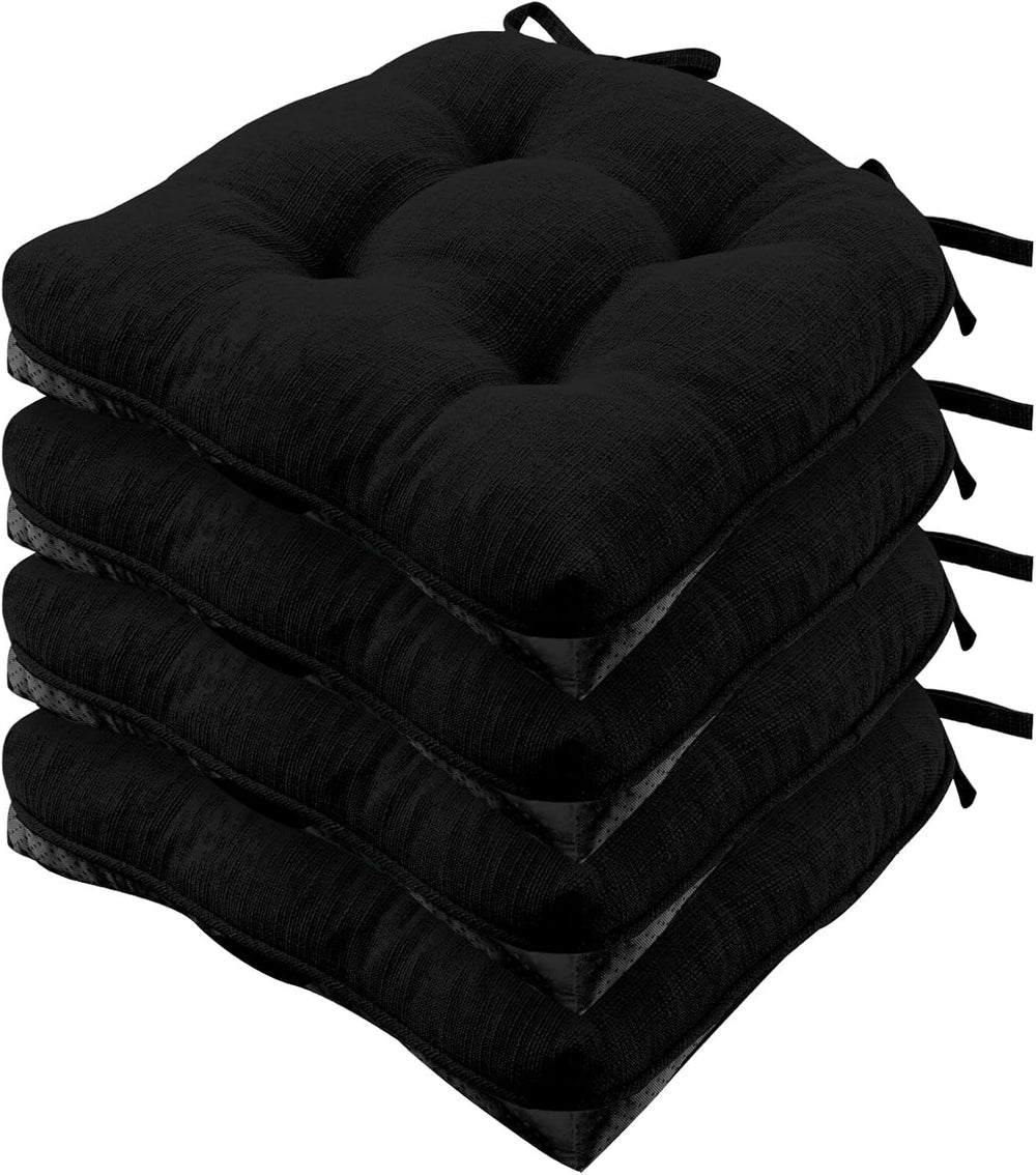 Wellsin Chair Cushions for Dining Chairs, Non-Slip Kitchen Chair Pads with Ti...