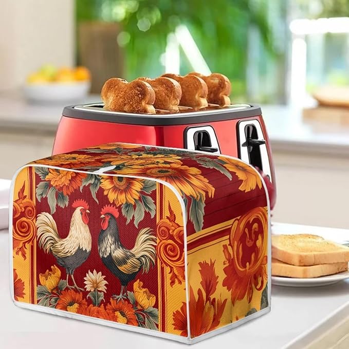 Rooster Kitchen Blender Dust Cover Sunflower Bread Maker Toaster Protector - Image 6