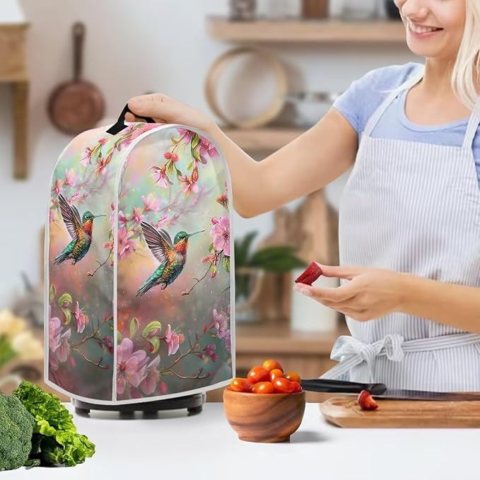 Hummingbird Blender Cover Washable Kitchen Toaster Cover Floral Pattern Bread - Image 2