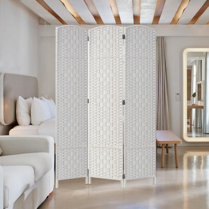 rhf room divider panel,partition room dividers,3panel privacy screen,white shown in use