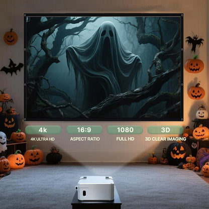 AAJK 120in Halloween Holographic Window Rear Projector Screen