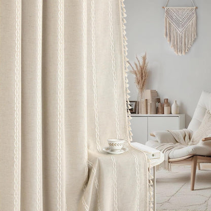 boho 100% blackout curtains 84 inch 2 panels, view 9